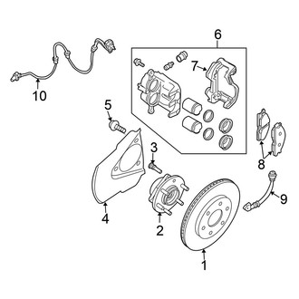 Nissan OE - Front Suspension - Brake Components (RWD)