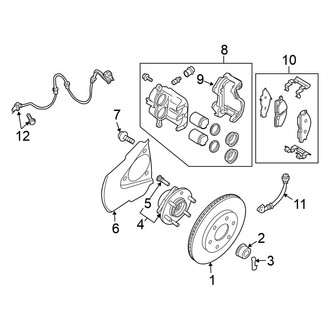 Nissan OE - Front Suspension - Brake Components (4WD)