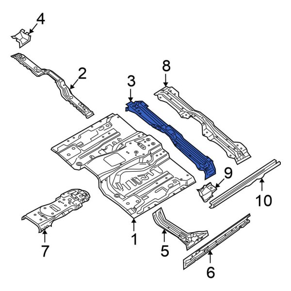 Floor Pan Crossmember