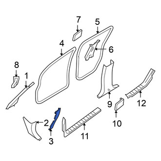 Nissan OE - Left Body A-Pillar Trim Panel
