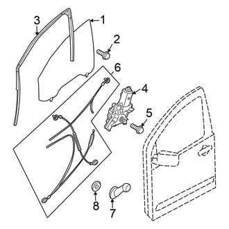 Nissan OE - Front Door - Glass & Hardware