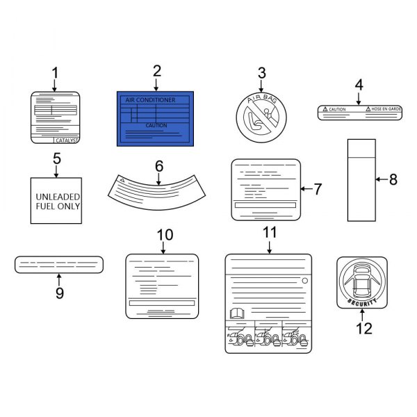 A/C System Information Label