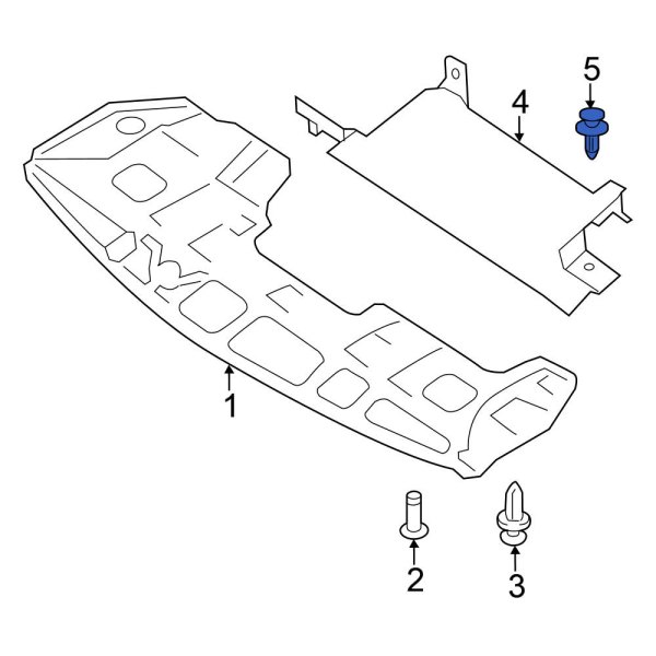 Radiator Support Splash Shield Clip