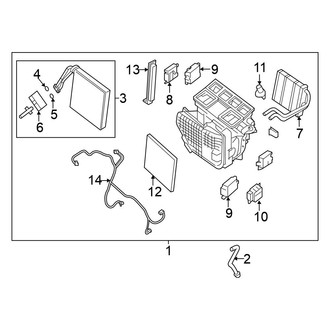 Nissan OE - Air Conditioner & Heater - Evaporator & Heater Components
