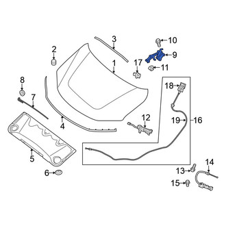 Nissan OE - Front Right Hood Hinge