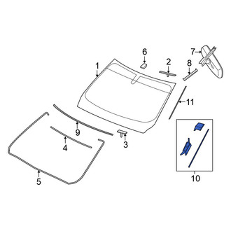 Nissan OE - Front Left Windshield Molding