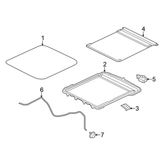 Nissan OE - Roof - Sunroof (With Sunroof, Rear)