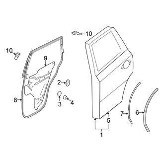 Nissan OE - Rear Door - Door & Components