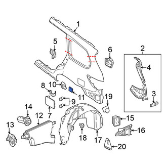 Nissan OE - Left Fuel Filler Door Grommet