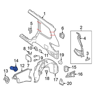 Nissan OE - Rear Fuel Door Latch