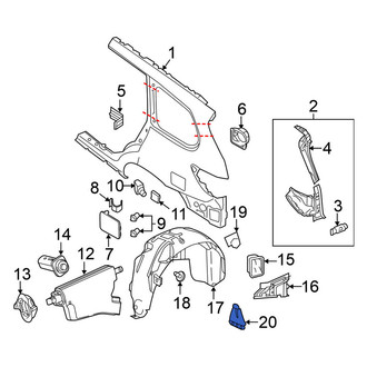 Nissan OE - Blind Spot Detection System Warning Sensor Bracket