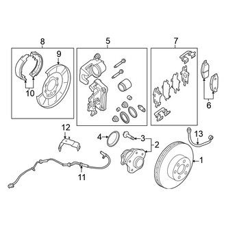 Nissan OE - Rear Suspension - Brake Components (FWD)