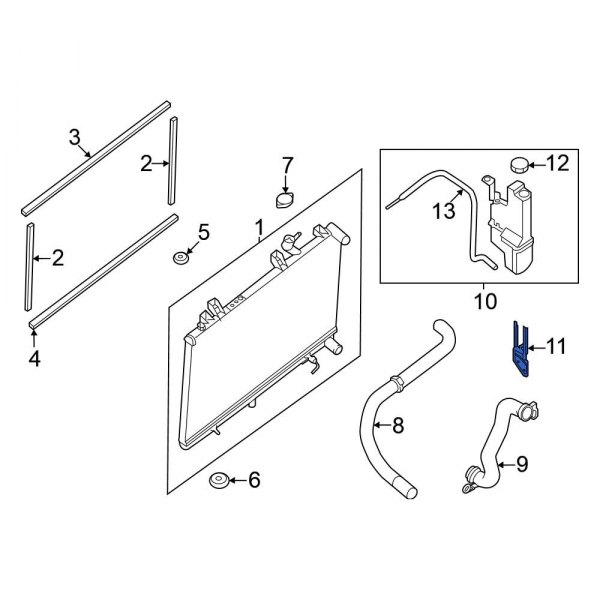 Engine Coolant Reservoir Bracket