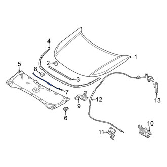 Nissan OE - Front Hood & Trunk Prop Rod