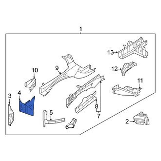 Nissan OE - Front Left Frame Stiffener