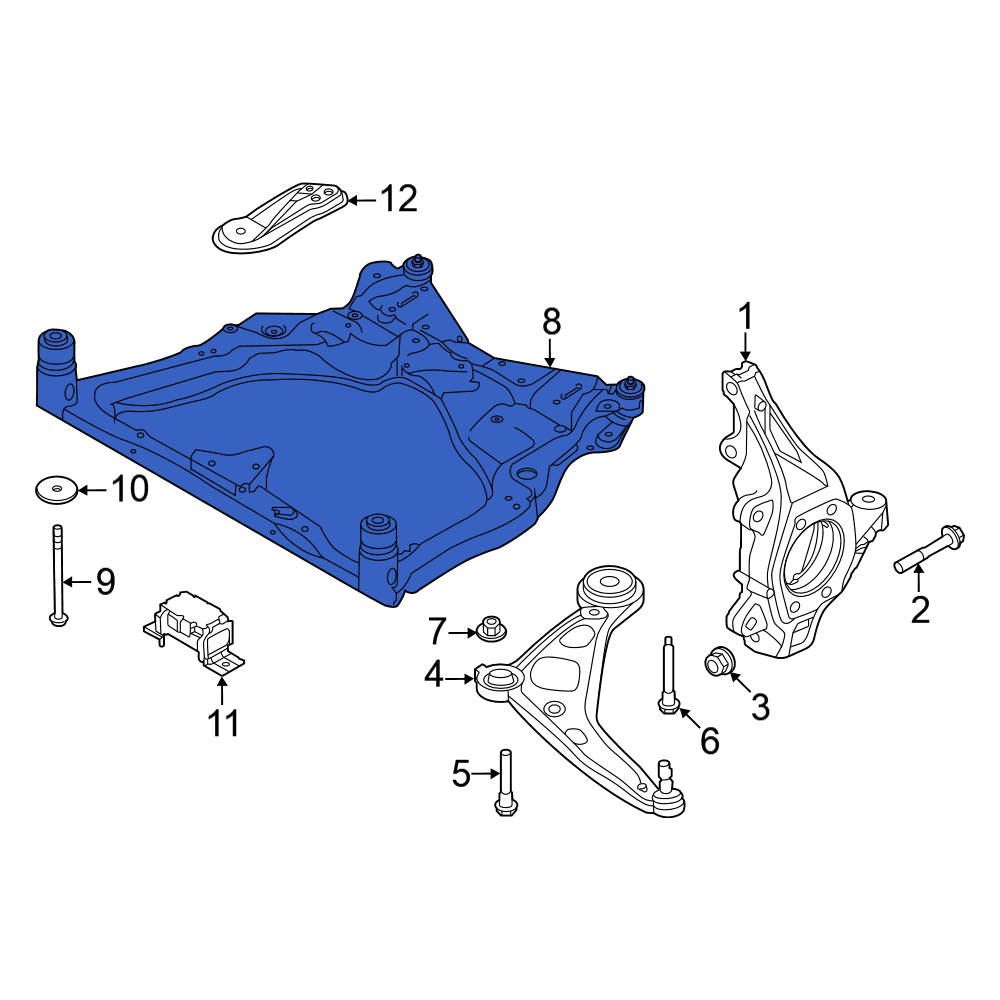 Nissan OE 544006SA0C - Front Suspension Subframe Crossmember