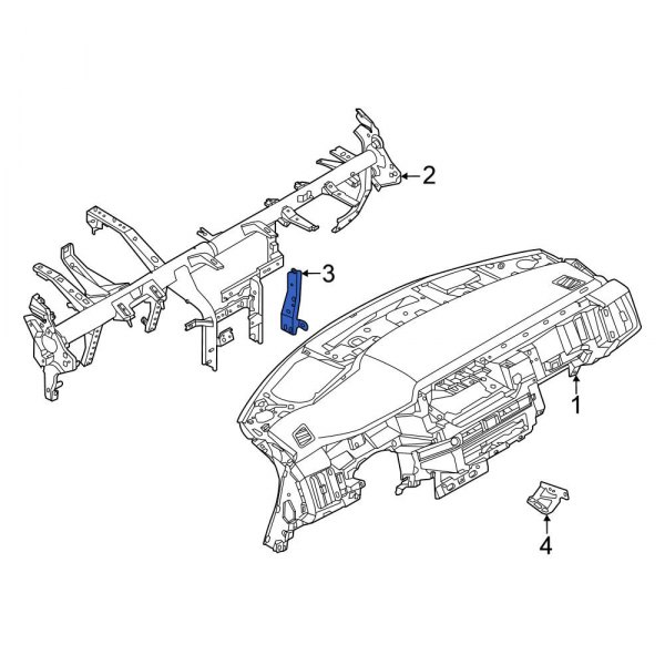 Nissan OE 681706TA0A Left Instrument Panel Mounting Bracket