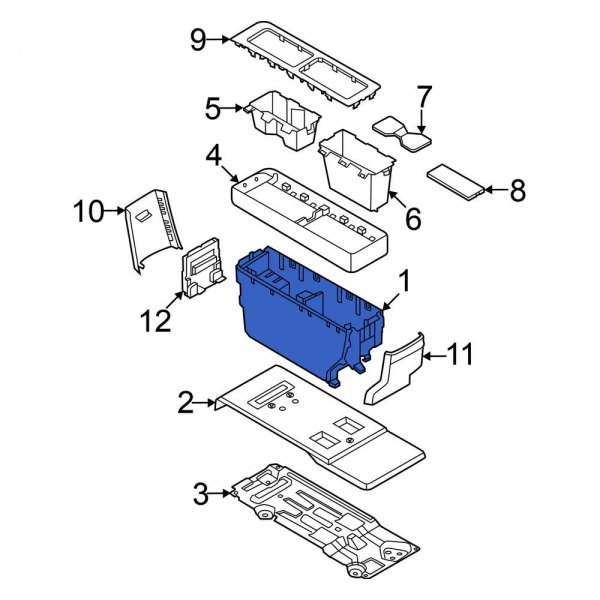 Nissan OE 969516TA0A Rear Center Seat Console