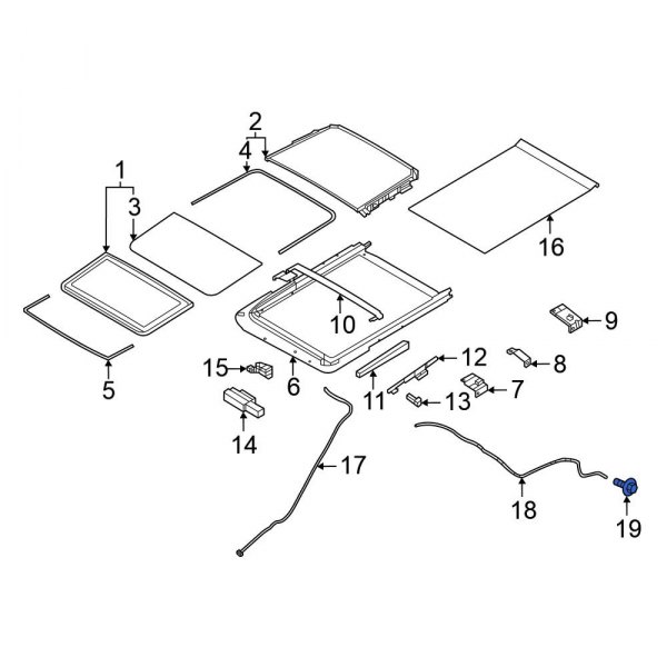 Sunroof Drain Hose Grommet