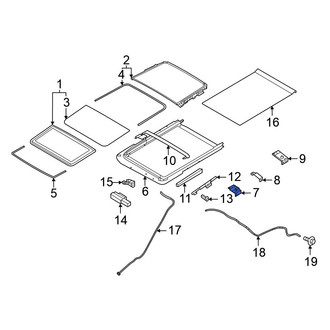 Nissan OE - Center Right Sunroof Frame Bracket