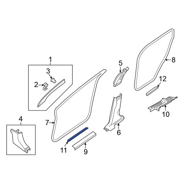 Door Trim Sill Plate Insert