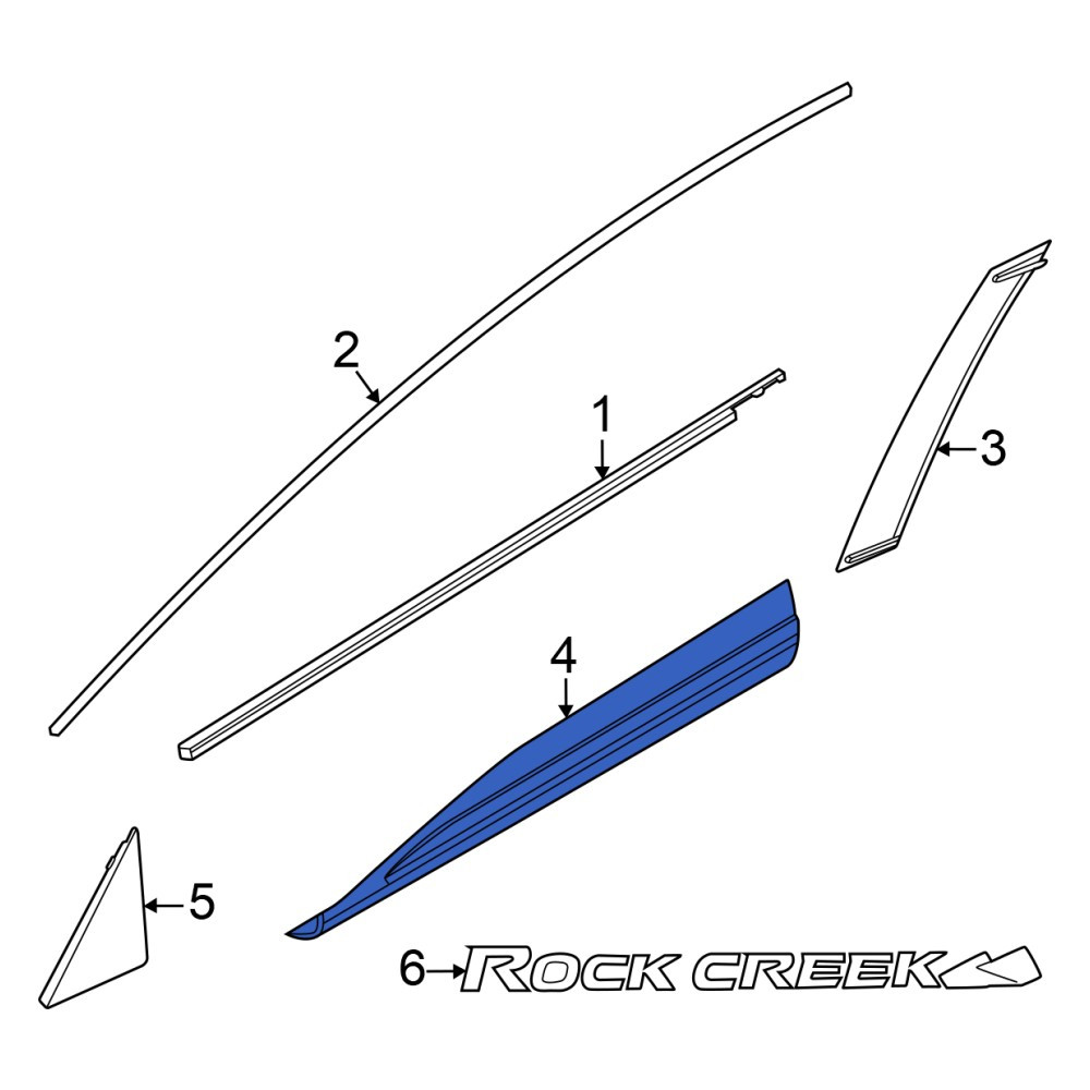 Nissan OE 828766TA5A - Rear Right Door Molding