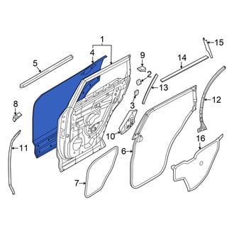 Nissan OE - Rear Left Outer Door Outer Panel