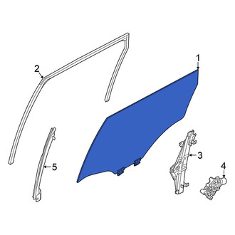 Nissan OE - Front Right Door Glass