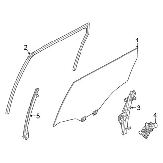 Nissan OE - Rear Door - Glass & Hardware