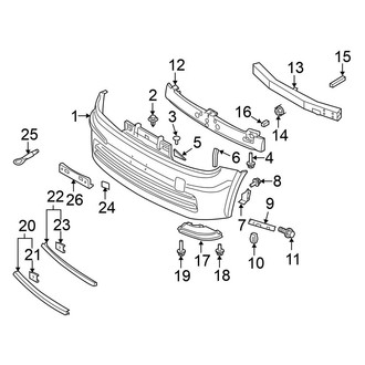 Nissan OE - Front Bumper - Bumper & Components (Krom)