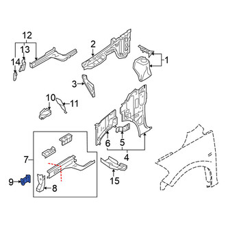 Nissan OE - Front Left Frame Rail End