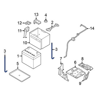 Nissan OE - Battery Hold Down Stud