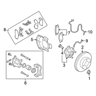 Nissan OE - Front Suspension - Brake Components (Base / S / SL)