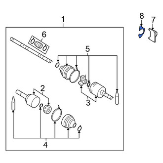 Nissan OE - Front Right CV Axle Shaft Carrier Bearing Cover