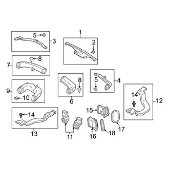 Nissan OE - Rear Instrument Panel Air Duct Clip