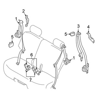Nissan OE - Restraint Systems - Rear Seat Belts
