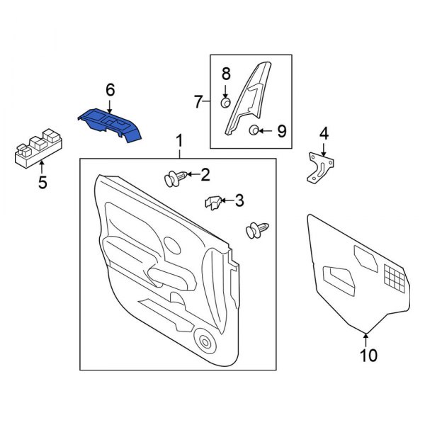 Door Window Switch Bezel