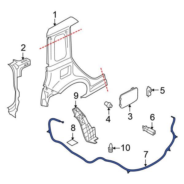 Fuel Filler Door Release Cable