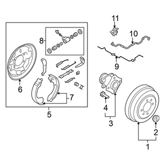 Nissan OE - Rear Suspension - Brake Components