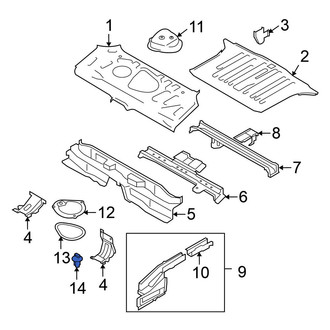 Nissan OE - Trunk Floor Access Cover Clip
