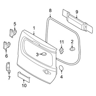 Nissan OE - Back Door - Door & Components