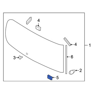 Nissan OE - Rear Lower Door Glass Spacer
