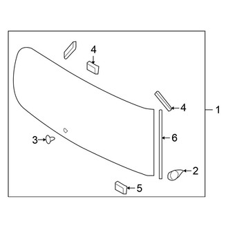 Nissan OE - Back Door - Glass