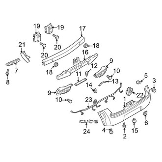 Nissan OE - Rear Bumper - Bumper & Components (Base / S / SL)