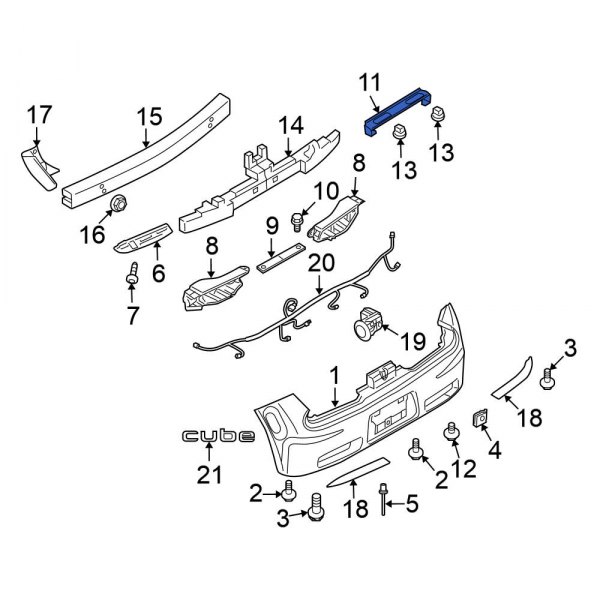 License Plate Light Assembly Bracket