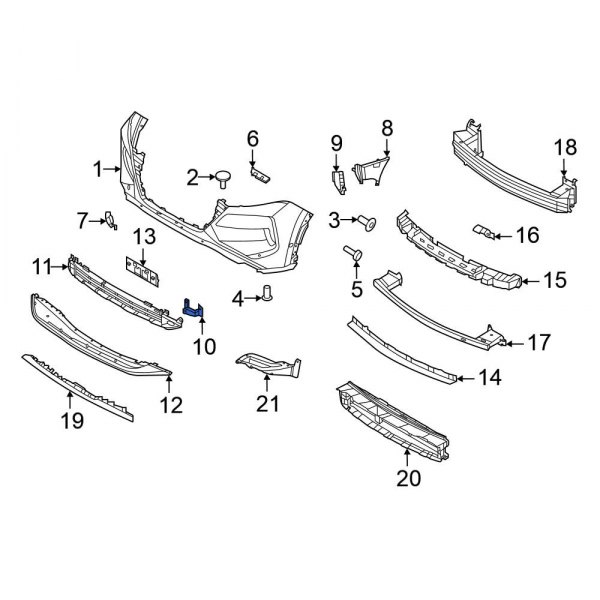 Bumper Cover Spacer Panel