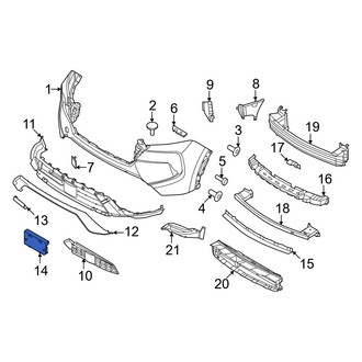 Nissan OE - Front License Plate Bracket