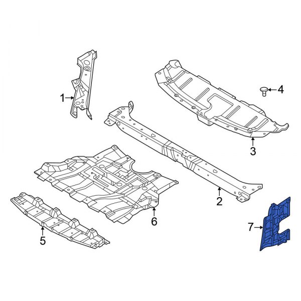 Radiator Support Splash Shield