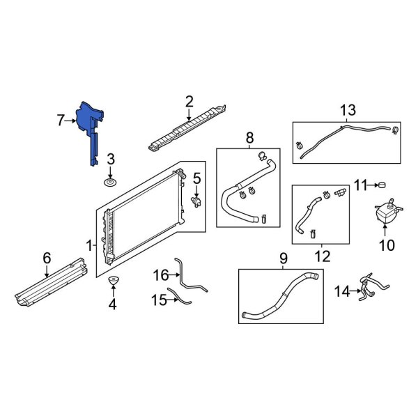 Radiator Support Air Deflector