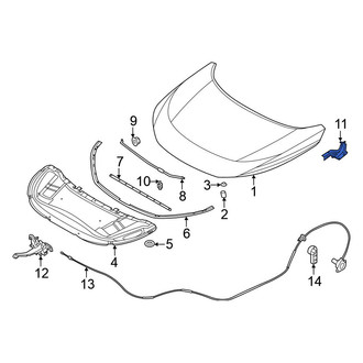 Nissan OE - Front Right Hood Hinge
